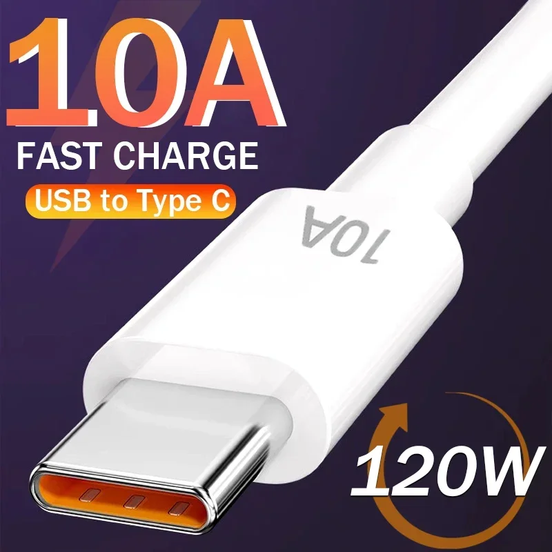 

120W 10A Super Quick Charging Type C Data Cable High-speed Data Transmission USB C Cellphone Wire Cord for Xiaomi