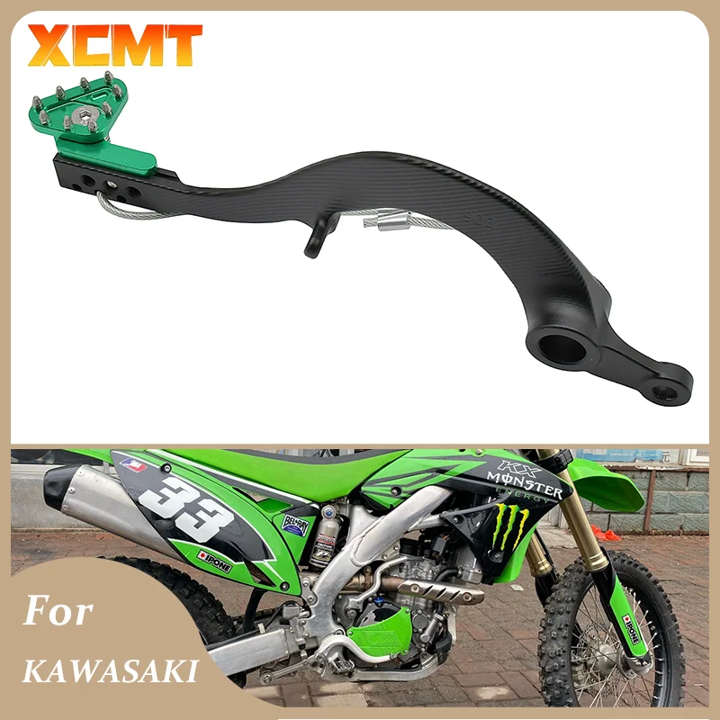 For KAWASAKI KX250 Motorbike CNC Aluminum Rear Foot Brake Lever Pedal KX450 KX250F KX450F KLX450R KX 250 450 250F 450F 2004-2020