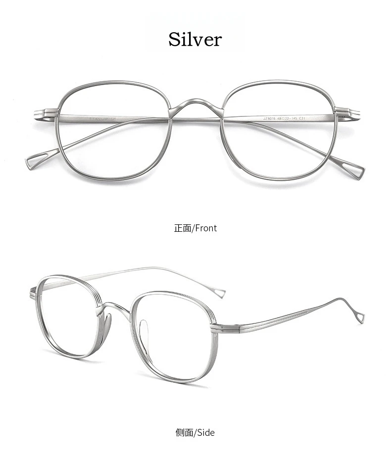 Yimaruili Mode Persönlichkeit Luxus Brillen Titan legierung Retro runde optische Brillen fassungen für Männer und Frauen – Detail 10