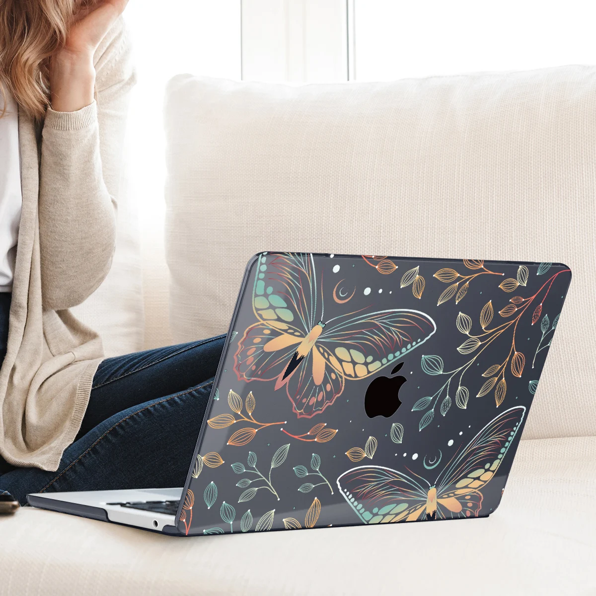 Laptop Case A2681 Floral Print Hard Shell Cover for MacBook 2023 Air 15 Pro 13 14 A2779 A2780 M2 A2337 A2338 M2 M1 keyboard Skin