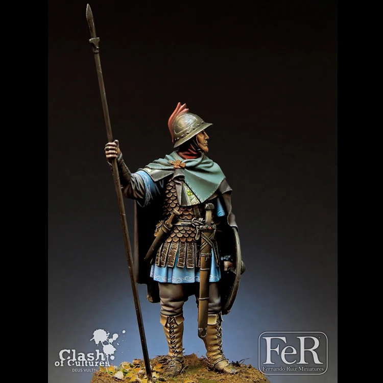 1/24 Carolingian Cavalryman, 850, Resin Model figure GK, Ancient war theme, Unassembled and unpainted kit