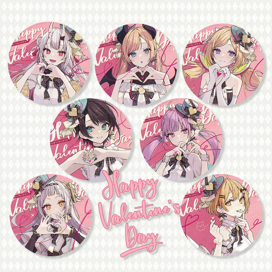 Anime Hololive Vtuber Murasaki Shion Yuzuki Choco Cosplay postcard collection card badge Christmas birthday gift