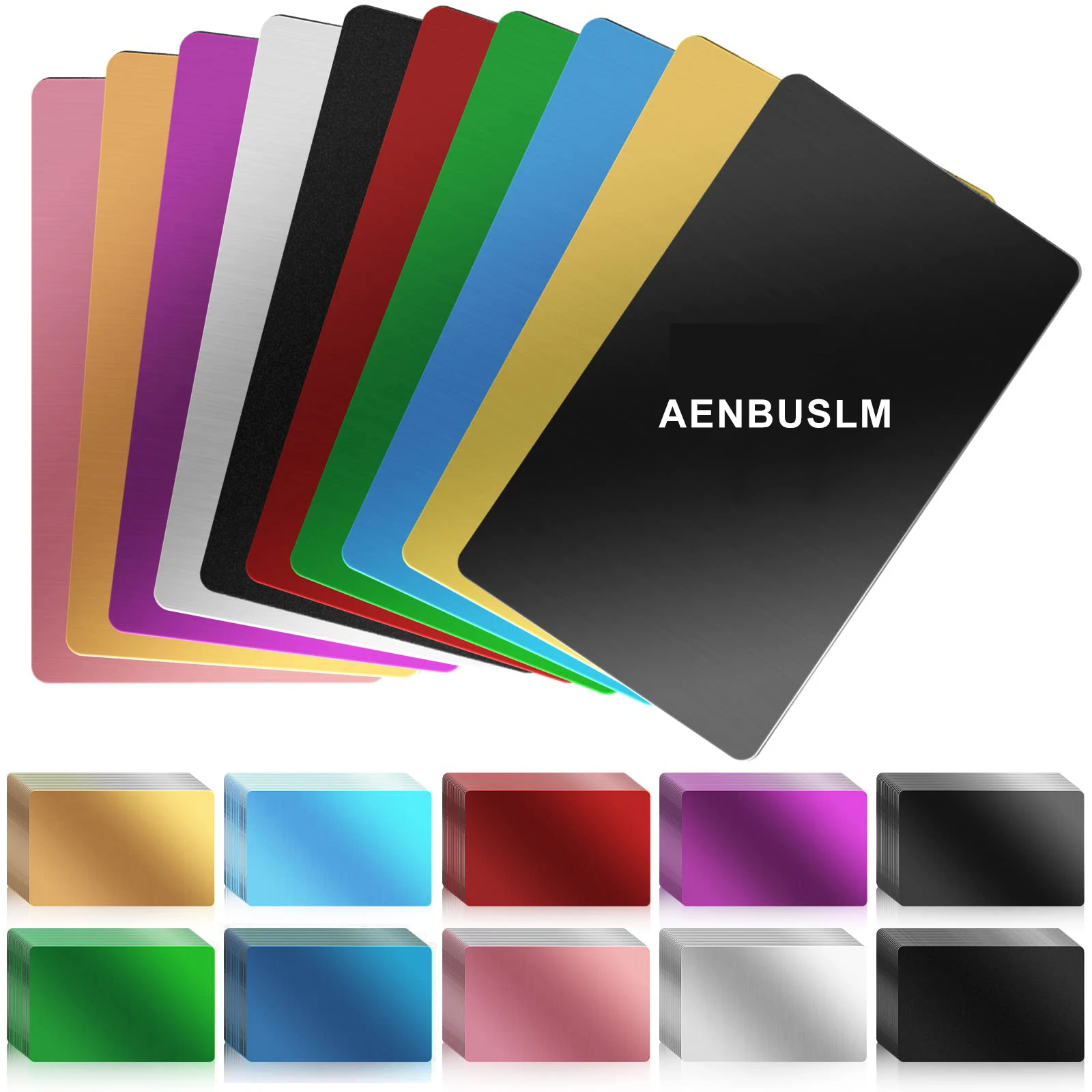 AENBUSLM Laser Engraving 200pcs Colorful Aluminum Alloy Sheets for CNC Engraving, Laser Crafting,