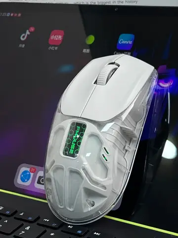 FMOUSE M500 SE Tri Mode Wireless Gaming Mouse  Transparent Lightweight RGB Esports Mouse