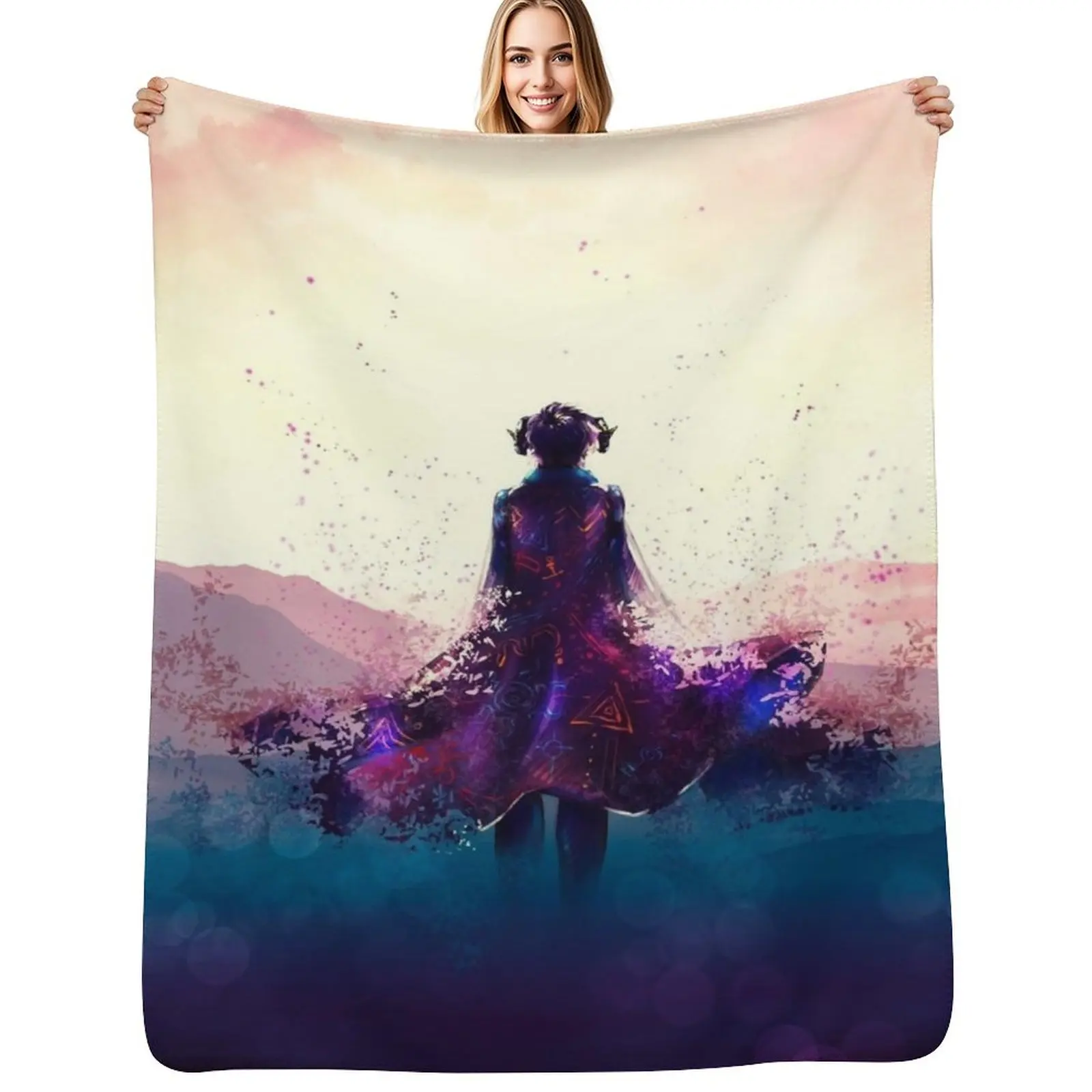 

Mollymauk purple dress Throw Blanket Year Round Soft Comfortable Blanket for Home