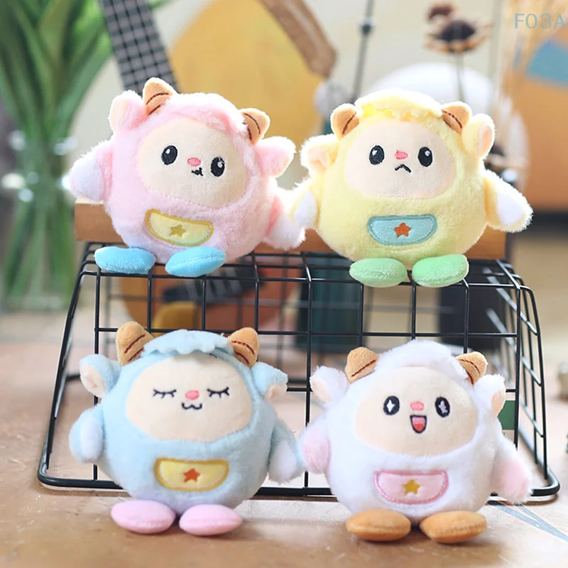 1Pcs Cute Mini Sheep Plush Pendant Backpack Decor Sheep Plush Pendant Soft Lamb Doll Ornament Keychain For Car Decoration