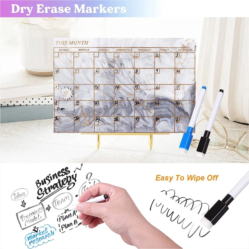 Piękny wzór pogody kalendarz żywica silikonowa żywica epoksydowa miesięczny codzienny notatnik z farbami markery na biurko lodówka ścienna