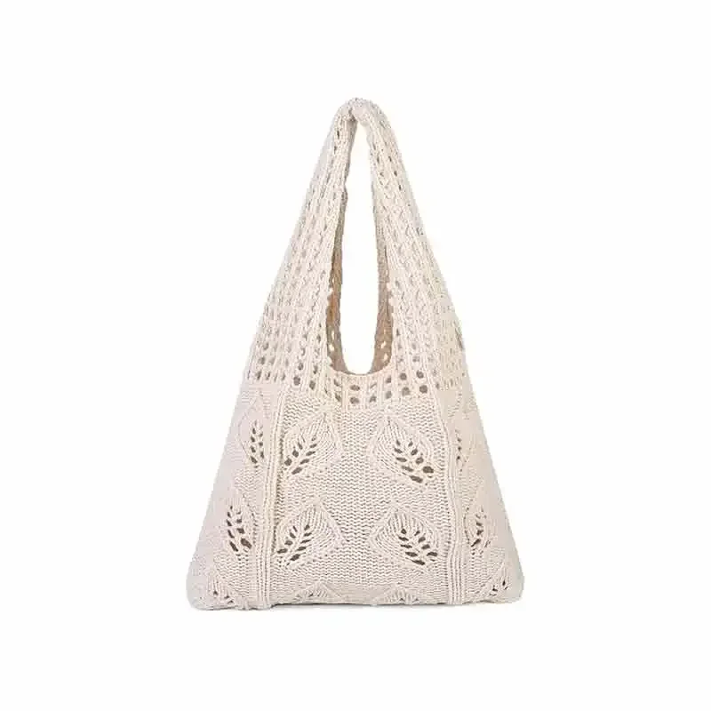 VEX-03 Casual Crochet Bags for Women Summer Beach Tote Bag