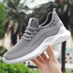 Oddychające męskie buty modne wygodne męskie trampki lekkie buty do biegania z miękką podeszwą sznurowane męskie buty sportowe tenis hombres