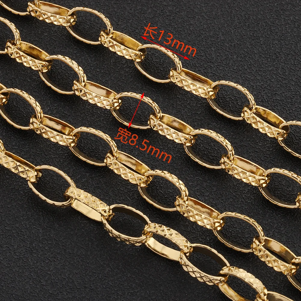 

WT-STS023 Аксессуар из нержавеющей стали, толстая и текстурированная 5-метровая цепочка для изготовления ожерелья или браслета унисекс