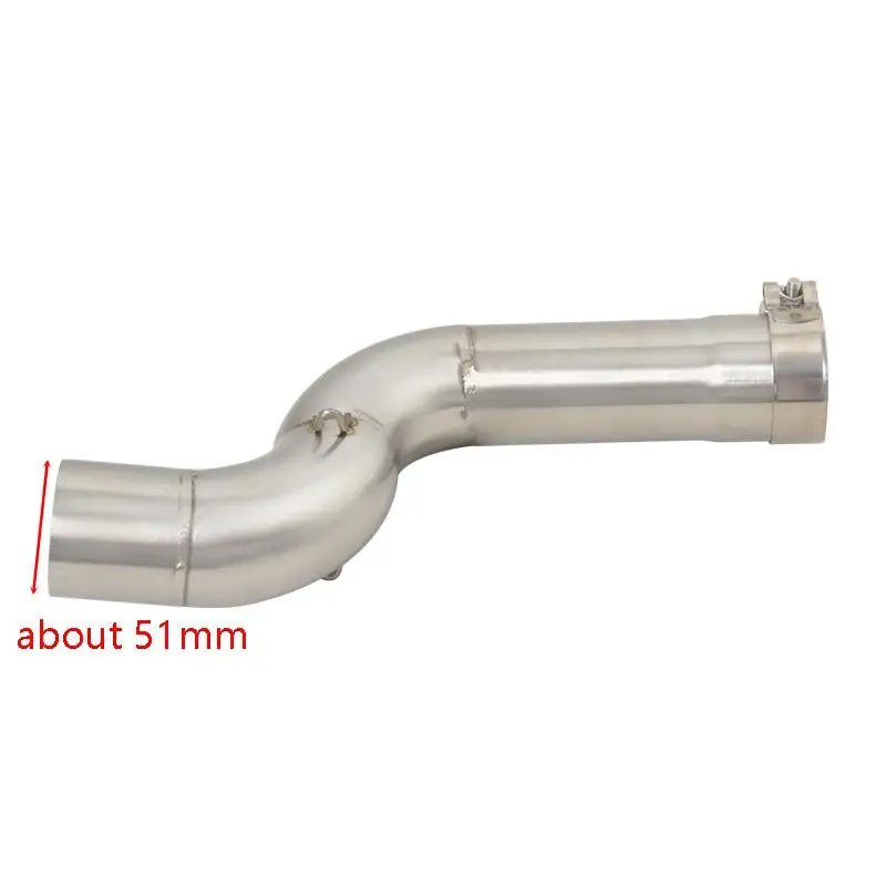 For BMW F900R F900XR 2020-2025 Motorcycle Exhaust System Mid Link Pipe Connect 51mm Muffler 310mm Escape Stainless Steel