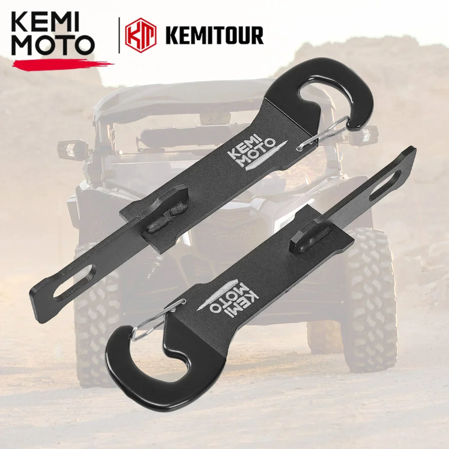 

KEMiMOTO 2pcs 7" Anti-Rust Easy Door Latches Vent Extender Compatible with Polaris RZR XP Turbo S for Enhanced Airflow