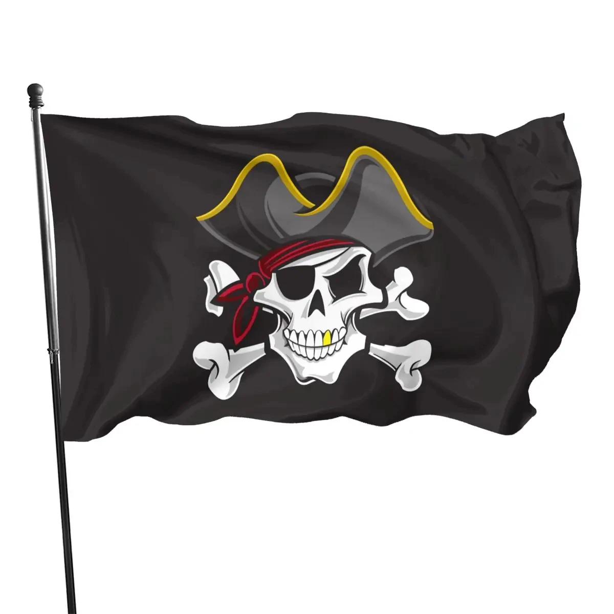 Halloween Pirate Flags Jolly Roger Pirate Flag Skull Bone Pirate Banner Retro Decorations Flag Halloween Party Home Decoration