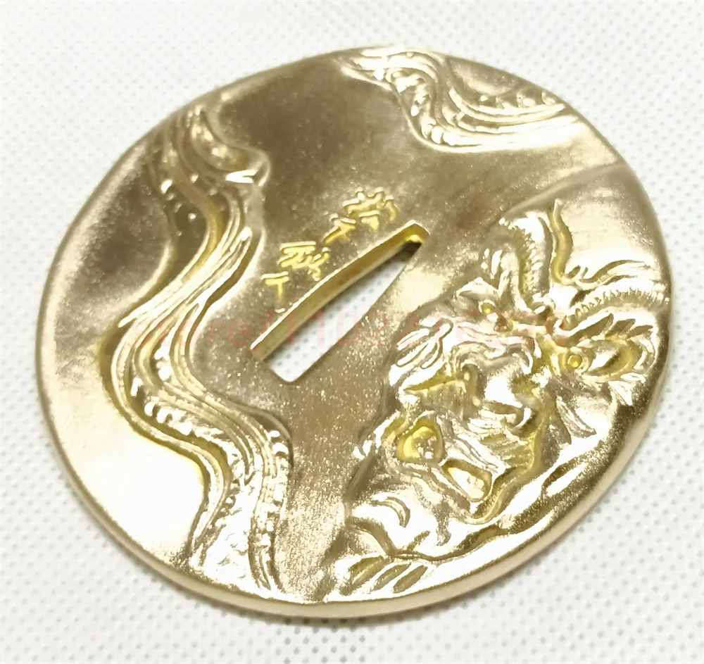 Exquisite Nice Copper Brass New Tsuba Handguard Guard For Japanese Japan Samurai Katana Sword Good Fittings Accessory Parts