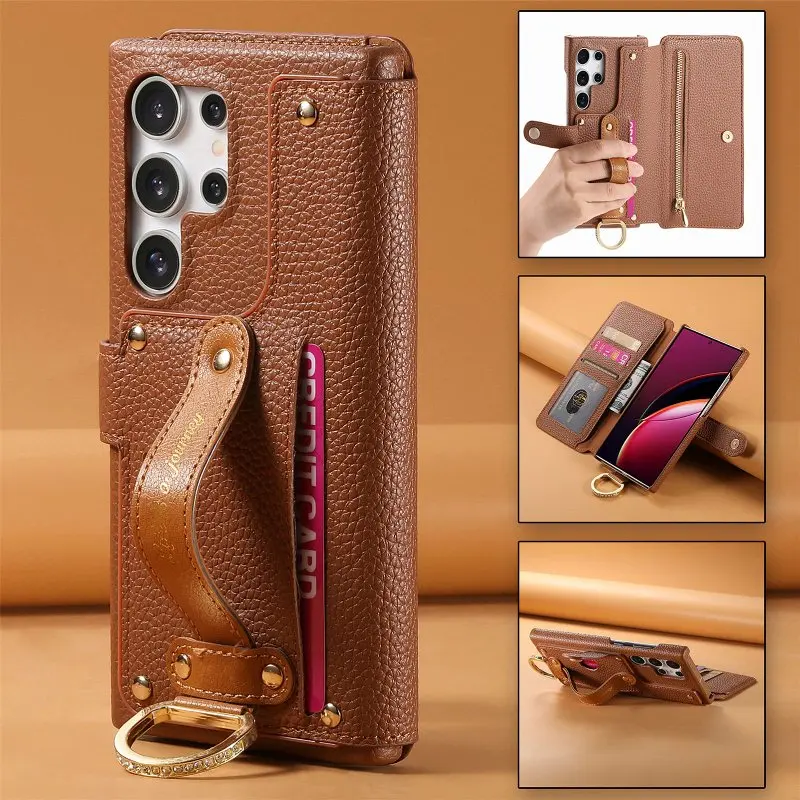 

Magnetic Button Flip Cover For Samsung Galaxy S25 S24 Ultra S23 A24 A25 A26 A33 A34 A35 A36 A52 A53 A54 A55 A56 Phone Case