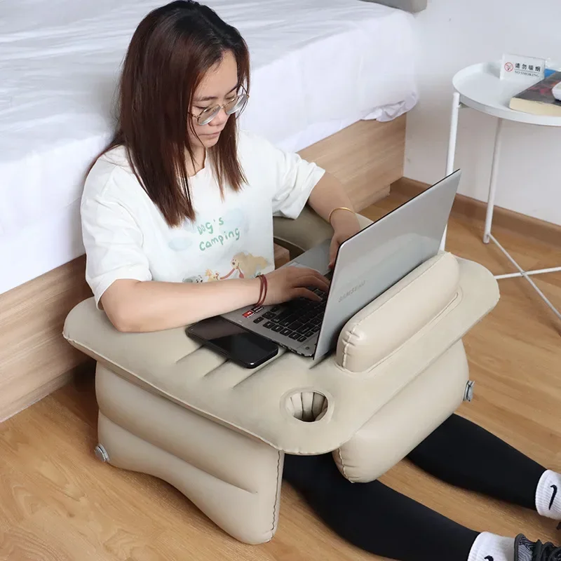 

Inflatable Folding Desk, Casual Portable Table for Home, Simple Desktop Design for Reading Work Compact Folding Table,