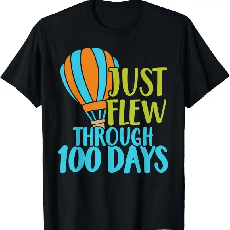 

100 Days Just Flew By For Boys And Teachers Hot Air Balloon T Shirt
