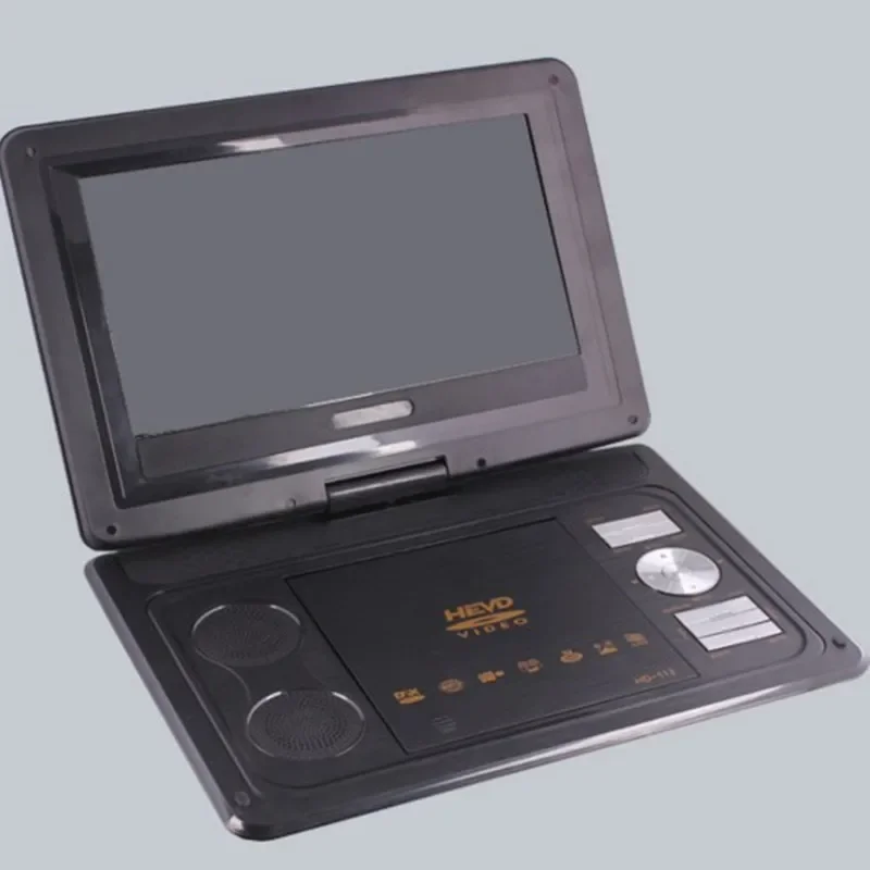 13,8-дюймовый цифровой мультимедийный портативный видеоаппарат EVD/DVD, USB-порты для чтения карт, аналоговый ТВ/игровой поворотный ЖК-экран/270 градусов