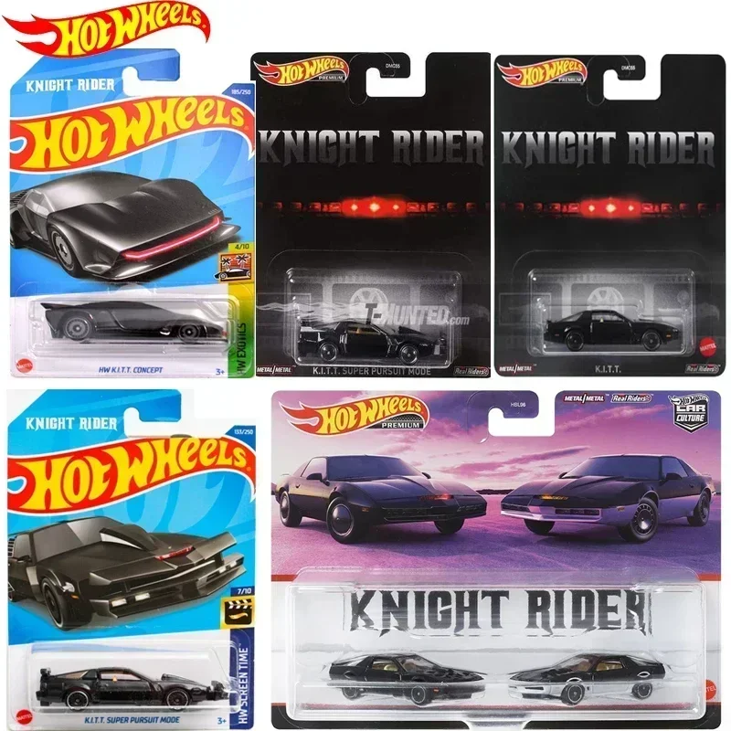 Original Hot Wheels Car Knight Rider K.I.T.T Toys for Boys Voiture 1/64 Alloy Diecast Super Pursuit Concept Kids Birthday Gift