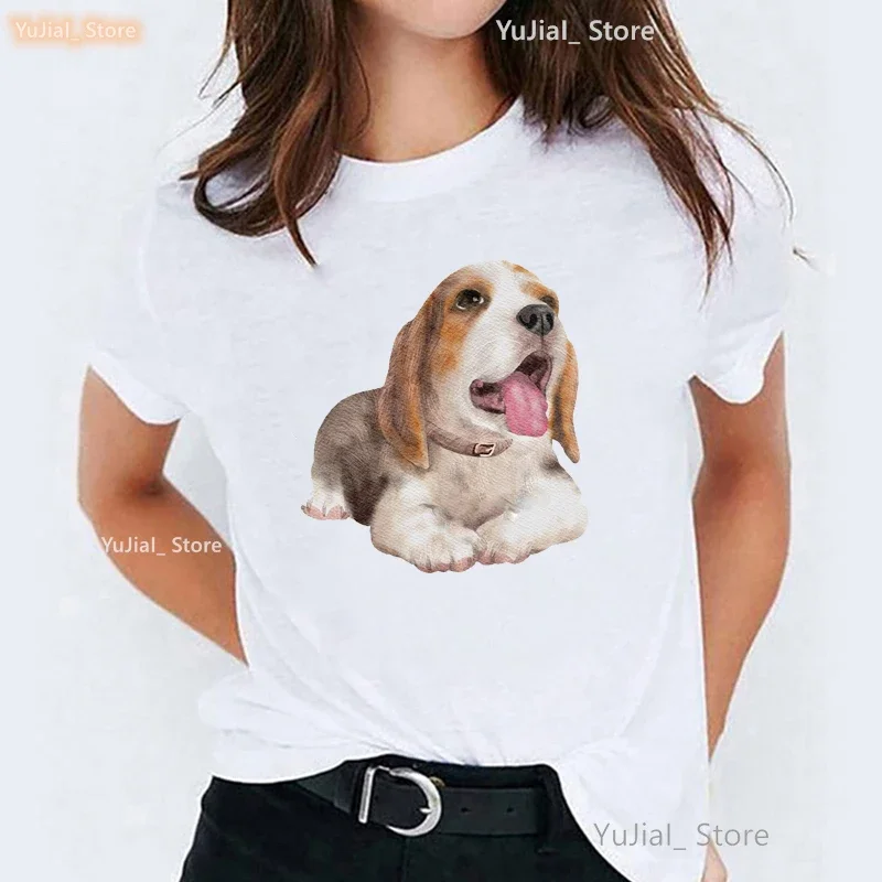 Dachshund Print T Shirt Women Schnauzer/Beagle Dog/Boxer Tshirt Femme Summer Fashion T-Shirt Female Streetwear