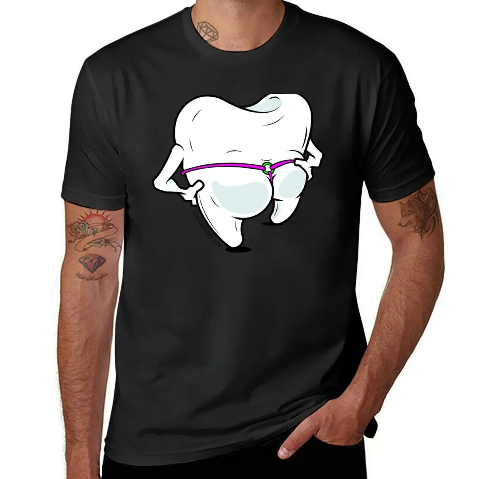 Dental Floss T-Shirt heavyweights vintage slim fit t shirts for men