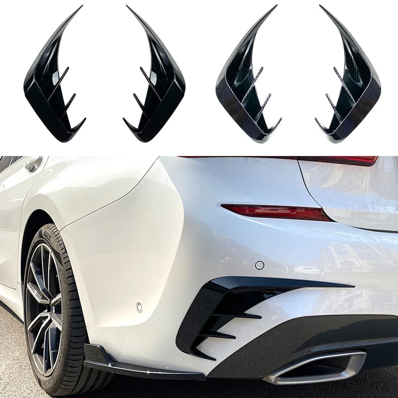 

For BMW G20 G28 M Sport 318i 320i 330i Car Rear Bumper Splitter Spoilers Diffuser Side Cover Spoiler Canard Sticker 2019-2022