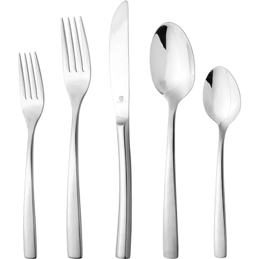 Durable Stainless Steel Flatware Set 80 Piece Modern Silverware Knife/Fork/Spoon Elegant Design Dishwasher Safe Indoor/Outdoor