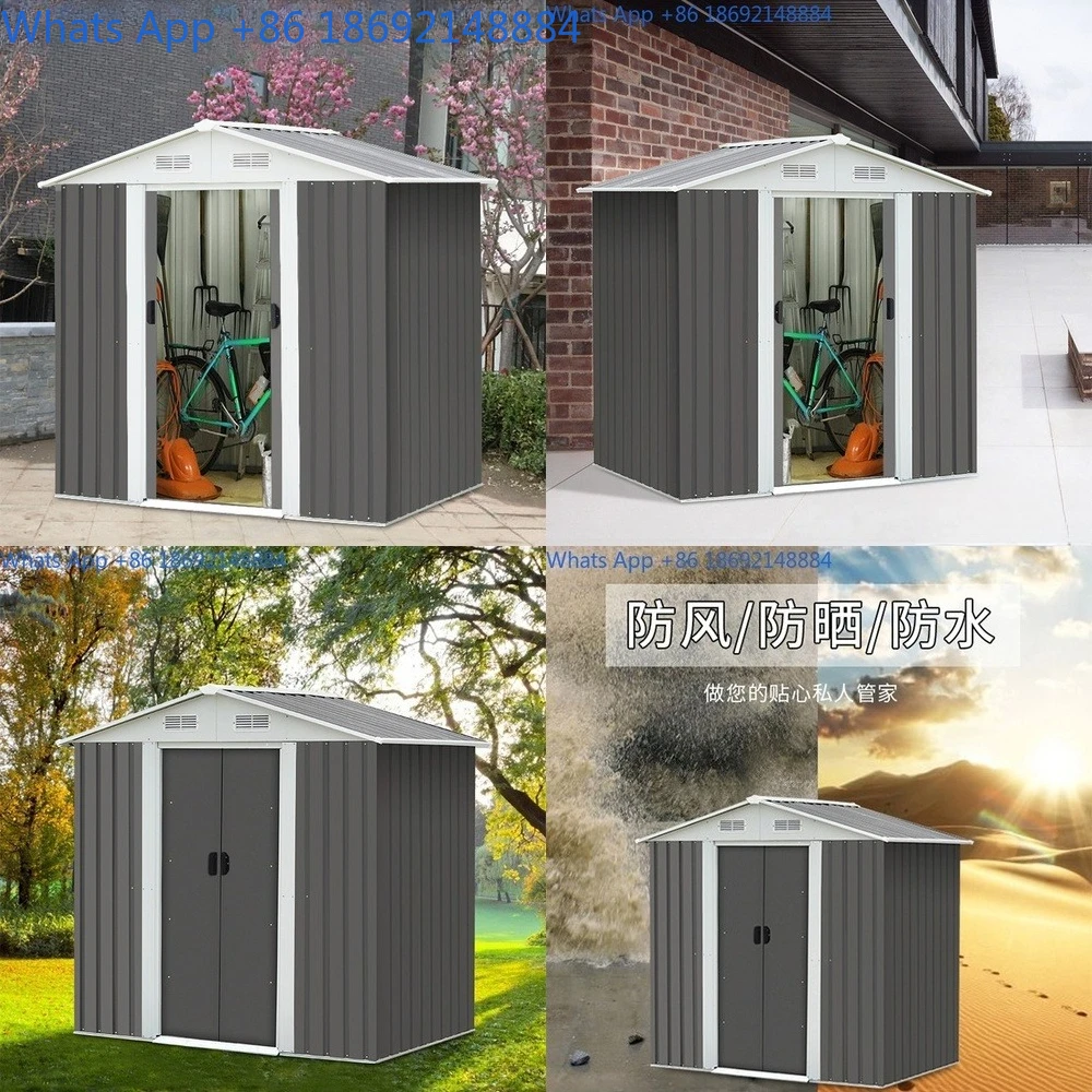 

Outdoor Storage Shed Garden Utility Room Metal Yard House Portable Tool House