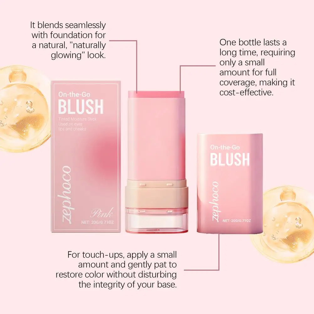 2-in-1-Lidschatten-Lippenstift, Rougestift, tragbar, langlebig, feuchtigkeitsspendend, hohe Farbwiedergabe, aufhellender Hautton, mattierter Stick