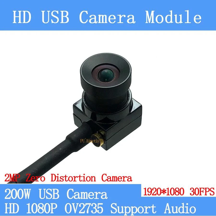 Fish Eye Wide Angle Zero Distortion Surveillance Camera 1080P Full Hd MJPEG 30FPS USB Camera Module Mini CCTV Linux UVC Android