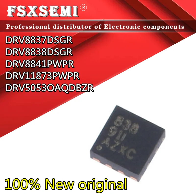 10pcs DRV8837DSGR 837 DRV8838DSGR 838 DRV8841PWPR DRV8841 DRV11873PWPR 11873 DRV5053OAQDBZR 1M12