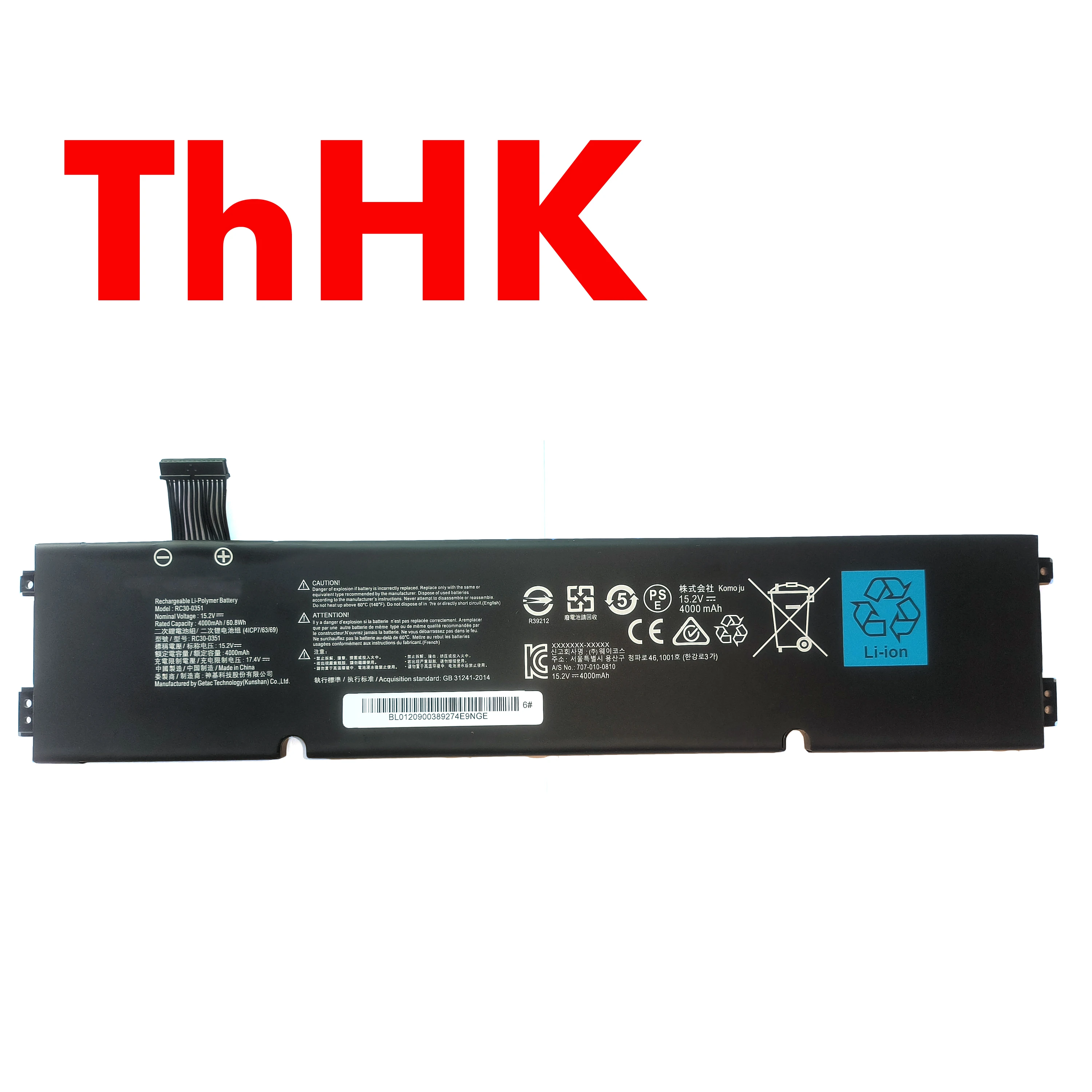 Genuine Original 60.8Wh 15.2V RC30-0351 4ICP7/63/69 Battery For Razer Blade 15 Base 2021 RZ09-0351