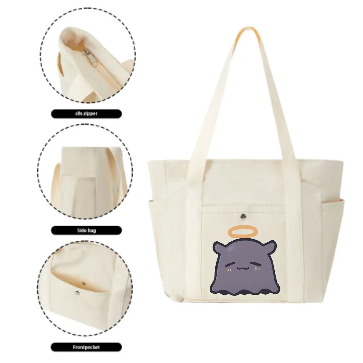 Angelic Bear Charm Trendy Multi-Pocket Bag – Perfect for Coffee Shop Visits