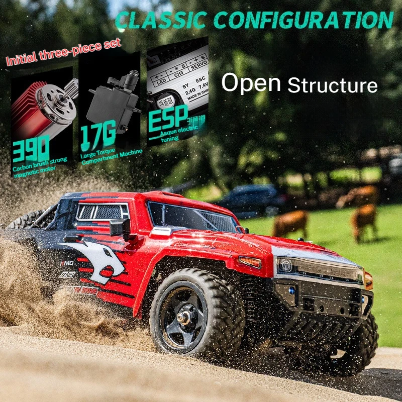 New 4wdcross-Country Car 1/12 Sy1202 Rtr 2.4g Rc Car High-Speed Off-Road Truck Vehicles Led Light Vehicle Models Toys Children'S