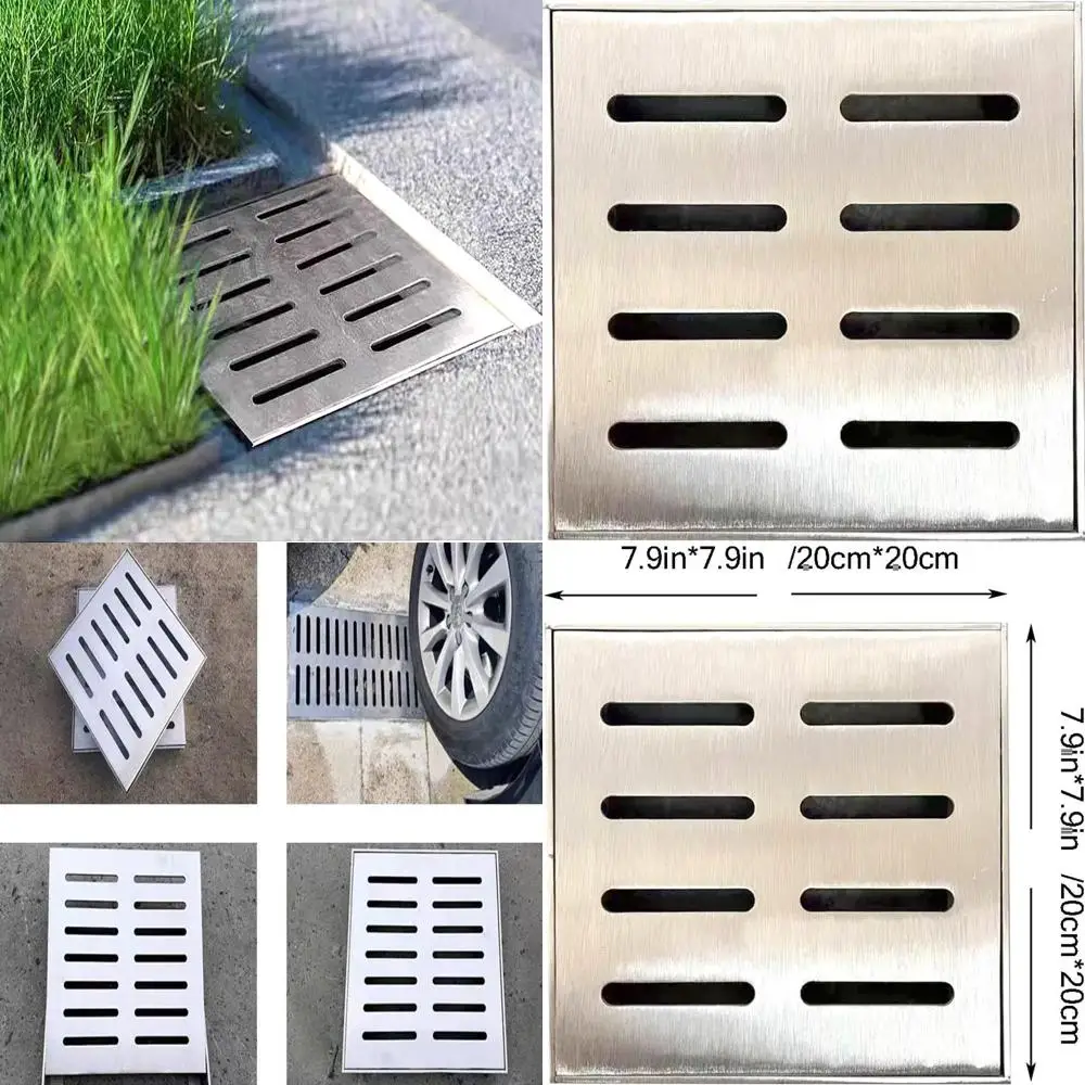 

Large Outdoor Stainless Steel Drain Grate Cover for Catch Basins