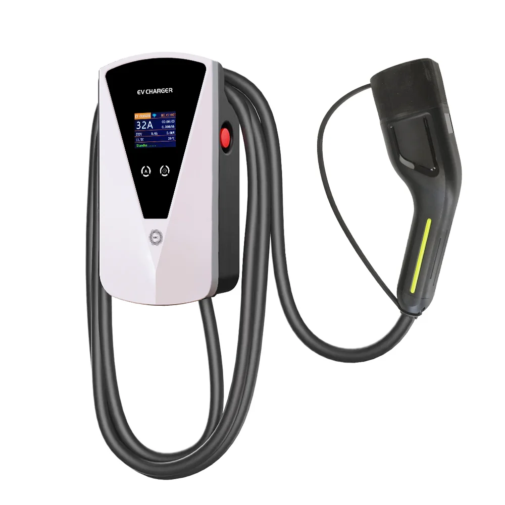 Station de Charge Rapide Murale pour Véhicule Électrique, 7kW/11kW/22kW, Type 2/ Type 1/GTB EV