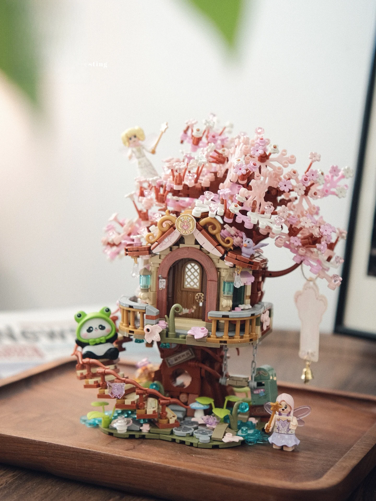 loz-casa-sull'albero-a-forma-di-fiore-di-ciliegio-rosa-giocattolo-da-costruire-regalo-per-ragazze-decorazione-regalo-di-compleanno