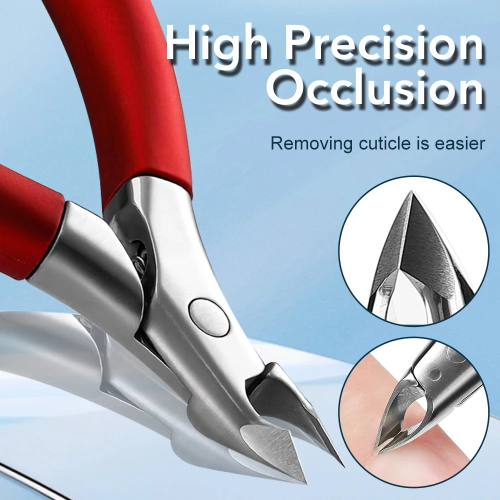 1 szt. Profesjonalne cążki do skórek Wysokiej jakości nierdzewne nożyczki do manicure, usuwania martwego naskórka, trymer, szczypce do pedicure, nożyczki do paznokci
