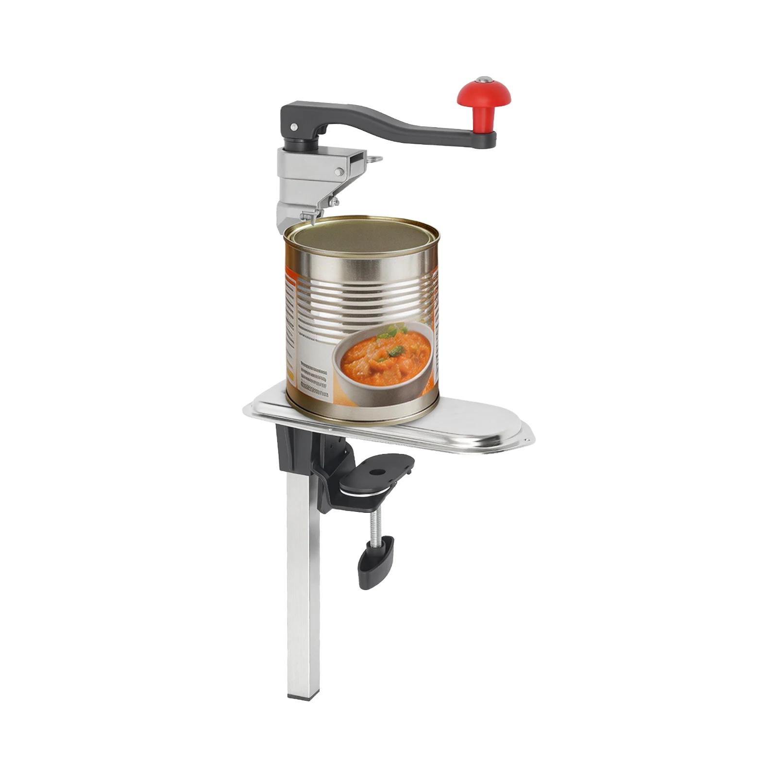 Commercial Can Opener Manual, Heavy Duty Kitchen Tool with Detachable Blade, Fits 0.5mm Thick 15.75in Tall Cans for Restaurant Home Use