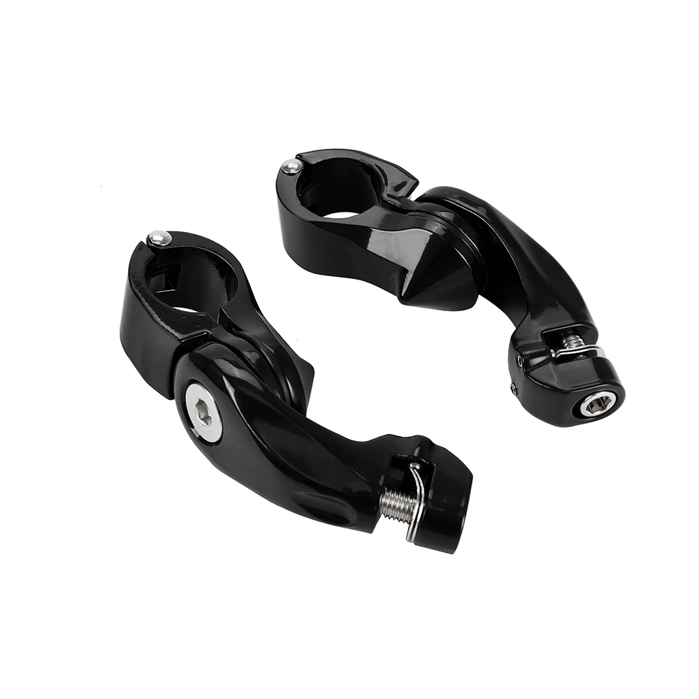 Motocicleta estrada Bar apoio para os pés Footpeg Pedal suporte, braçadeira de montagem para Harley Touring Sportster XL Dyna Softail 72, 1.25 \