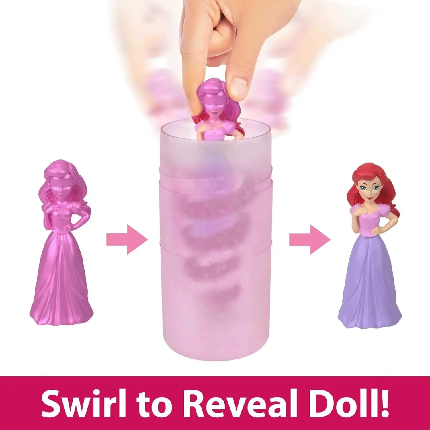 Original Mattel Fairy Tale Royal Color Reveal Doll Party Celebration Toys for Girls Water Soluble Accessories Surprises Dress Up