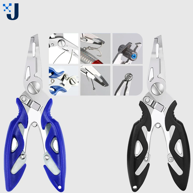 

Fishing Stainless Steel Pliers Split Ring Opener Lip Gripper Saltwater Resistant Tool Kit Scissors Hook Remover Line Cutter