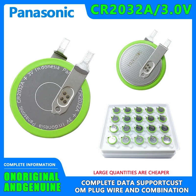 1PCS Panasonic CR2032A/FDN button battery 3v replaces CR2032B car tire pressure detector battery CR2032