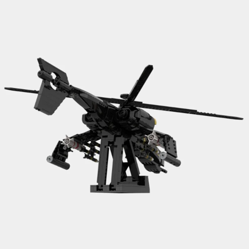 Modelo de avión militar Moc, ladrillos de construcción, tecnología de ataque de cañonera, bloques modulares, regalos, juguetes de Navidad, conjuntos de bricolaje, montaje