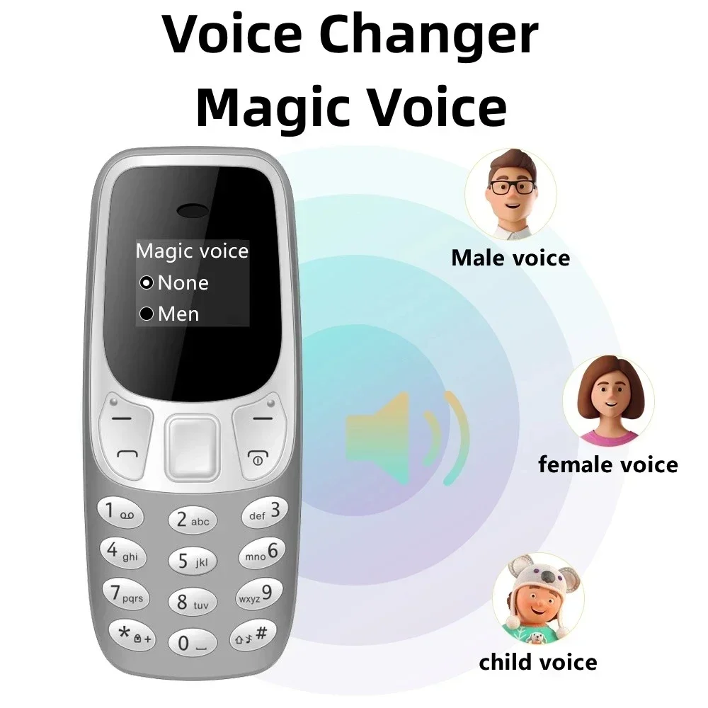 UNIWA BM10 Mini Feature Telefoon 2G GSM Dual SIM Hoofdtelefoon Handsfree Oortelefoon Dialer Magic Voice Ontgrendeld Kleine Mobiele Telefoon Uitverkoop