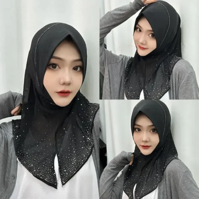 2025 여름 아라비아 여성 Ramanda Hijab 이슬람 숄