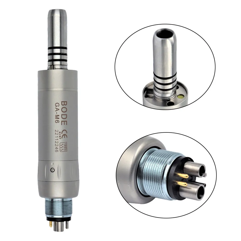 

Dental LED Fibre Optic Air Motor 6Hole M6 for Contra Angle Handpiece 1:5 X95L 1:1 X25L Straight Nose X65L