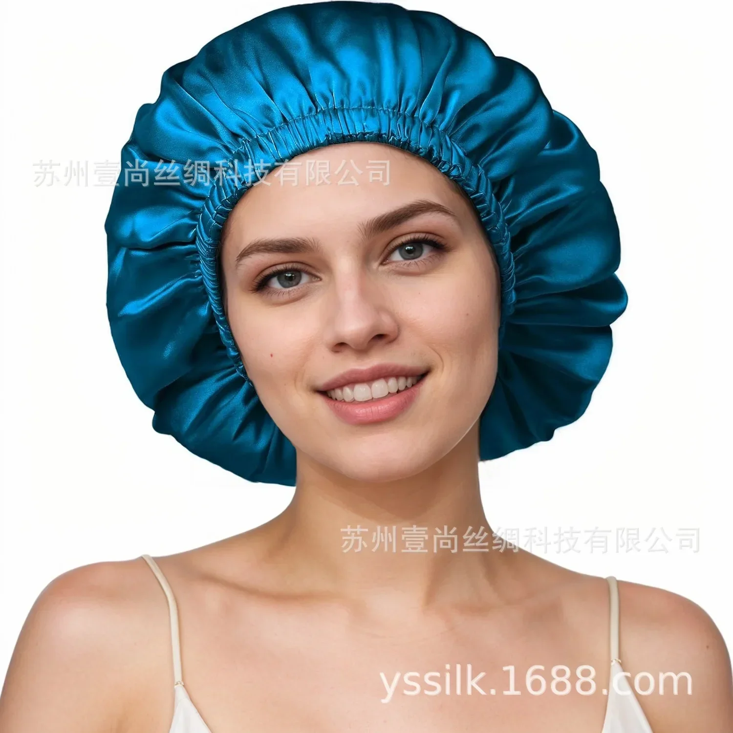 Silk can be worn on both sides, silk nightcap, beauty care, mulberry silk nightcap, candy color.