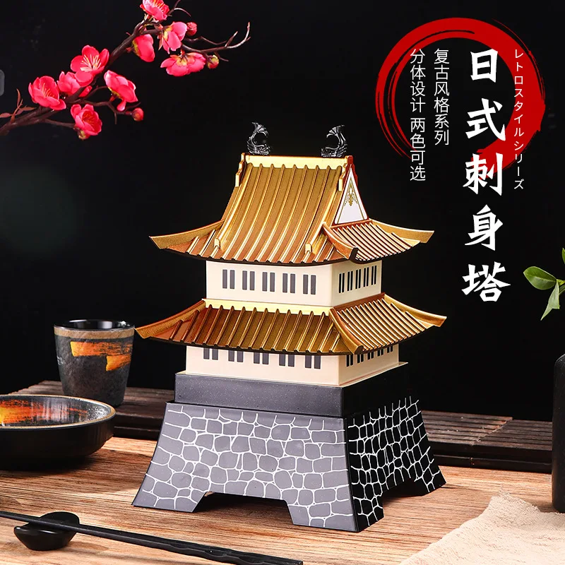 

Japanese Huaishi Cuisine Osaka House Golden Sushi Pagoda, Red Three Layer Beef, Special Barbecue Shop, Cutlery Sashimi Plate