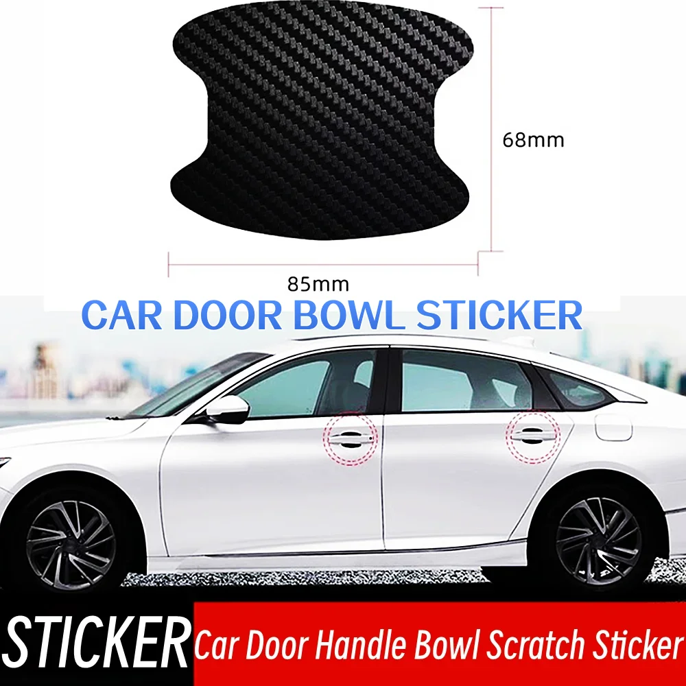 

4PC/Set Car Door Sticker Carbon Fiber Scratches Resistant Cover Auto Handle Protection Film Exterior Styling Car Accessories
